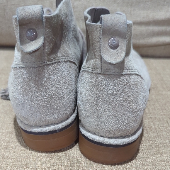 Clarks Taupe Suede Ankle Boots - Picture 4 of 6